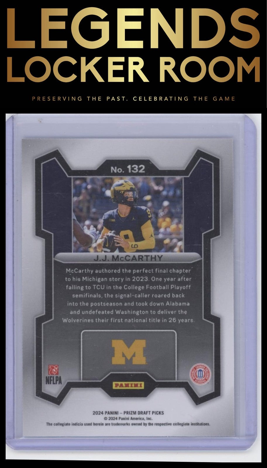 2024 Panini Prizm Draft Picks #132 JJ McCarthy