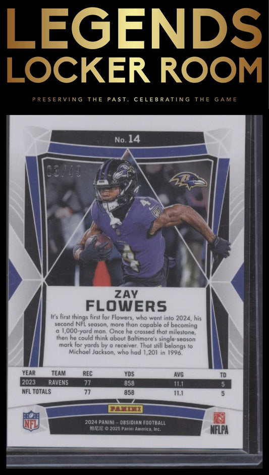 2024 Panini Obsidian Zay Flowers Base Red /49