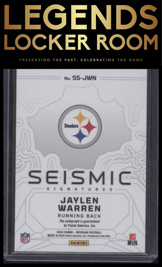 2024 Panini Obsidian - Seismic Signatures #SS-JYN Jaylen Warren