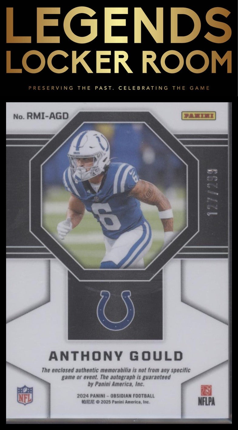 2024 Panini Obsidian Anthony Gould Rookie Material Ink /299