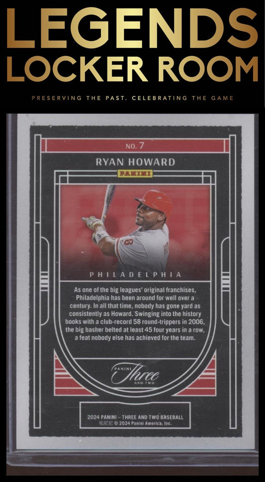 2024 Panini Three and Two #7 Ryan Howard Going Yard #/99