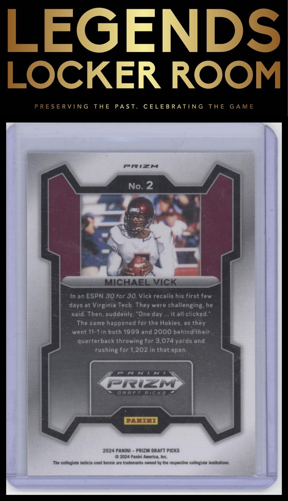2024 Panini Prizm Draft Picks #2 Michael Vick Silver