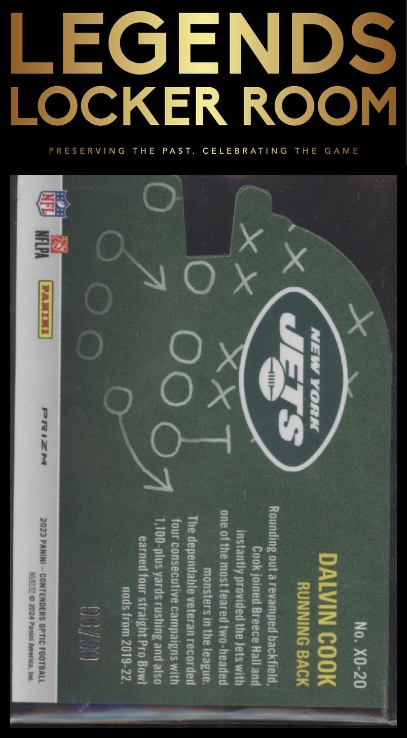 2023 Panini Contenders Optic #XO-20 Dalvin Cook X's and O's Blue #/99