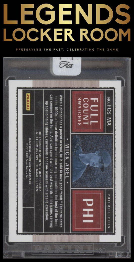 2024 Panini Three and Two - Full Count Swatches Mick Abel #FCS-MA 1/5