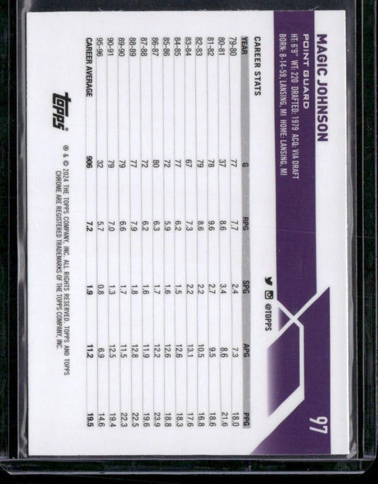 2023-24 Topps Chrome #97 Magic Johnson