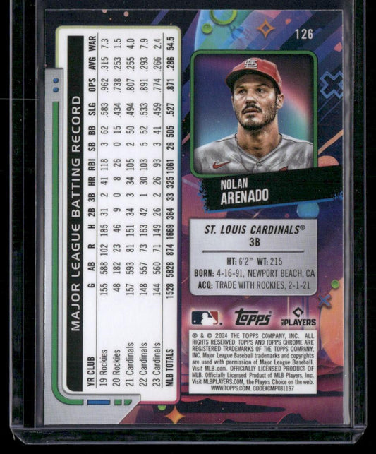 2024 Topps Chrome Cosmic #126 Nolan Arenado