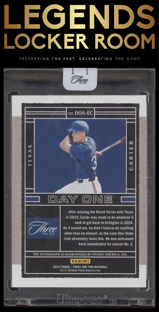 2024 Panini Three & Two Evan Carter Day One Rookie Auto 01/10 First on Print