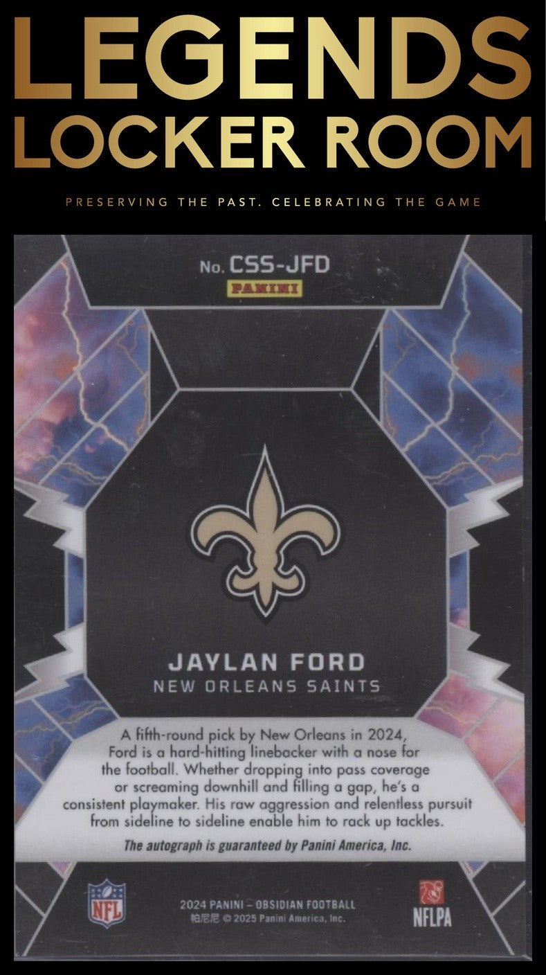 2024 Panini Obsidian Jaylan Ford Cosmic Storm