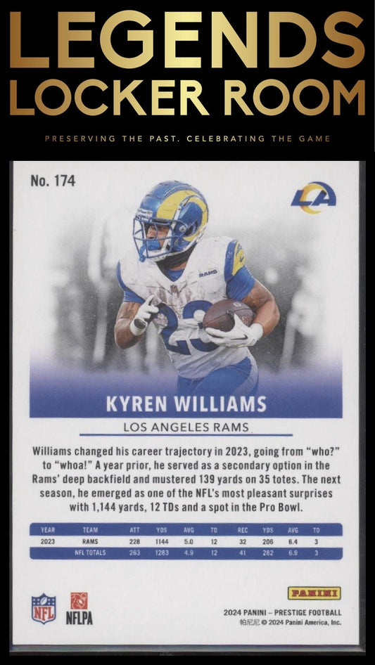 2024 Panini Prestige #174 Kyren Williams Blue Xtra Points #/599