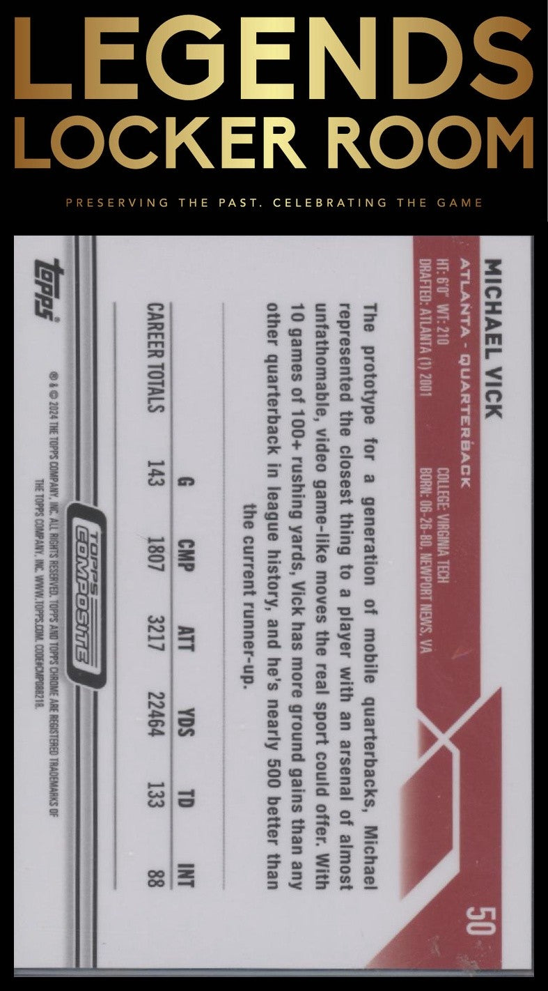2023 Topps Composite #50 Michael Vick Topps Chrome Magenta Refractor #/399