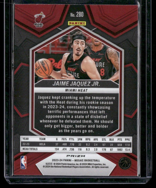 2023-24 Panini Mosaic #280 Jaime Jaquez Jr. Mosaic