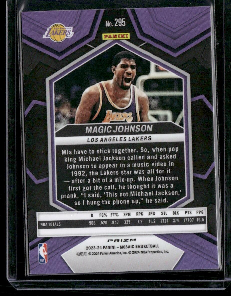 2023-24 Panini Mosaic #295 Magic Johnson Red