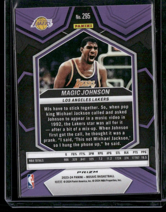 2023-24 Panini Mosaic #295 Magic Johnson Red