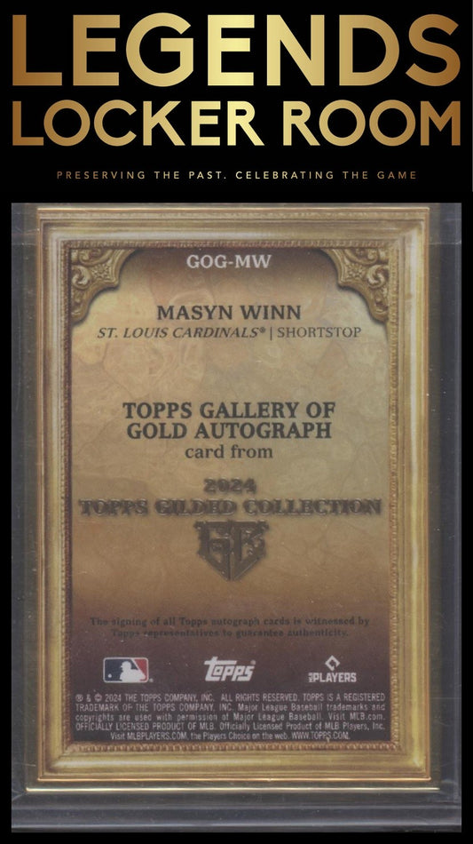 2024 Topps Gilded Collection Masyn Winn Topps Gallery of Gold Auto /50