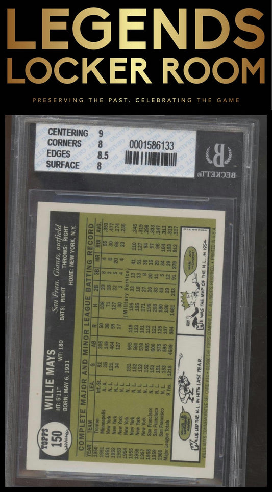 1997 Topps #NNO Willie Mays Willie Mays Auto BGS 8