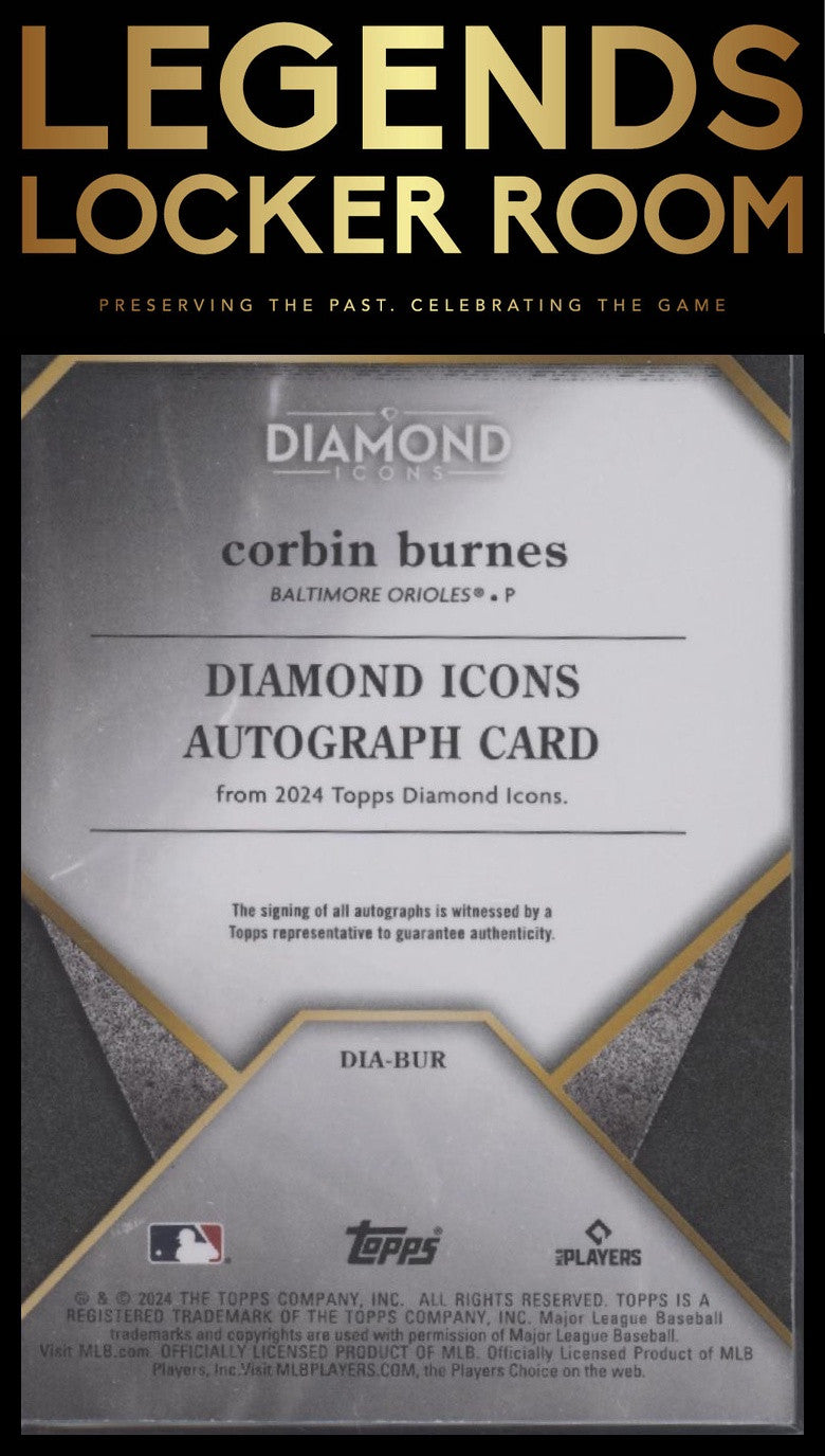 2024 Topps Diamond Icons #DIA-BUR Corbin Burnes Diamond Icons Autographs #/25