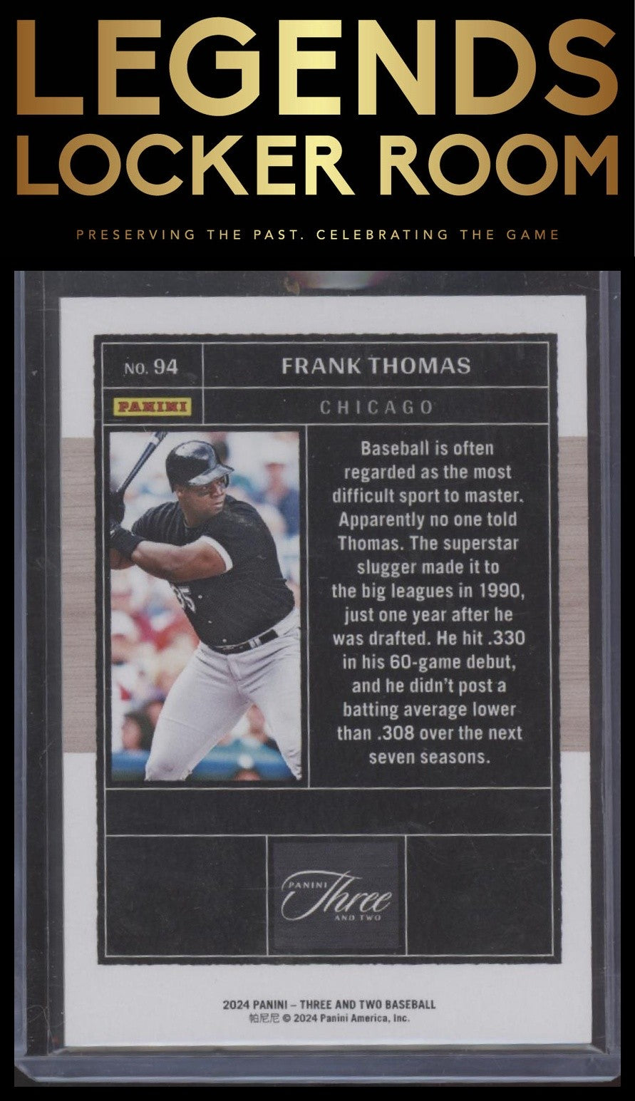 2024 Panini Three and Two #94 Frank Thomas Orange #/25