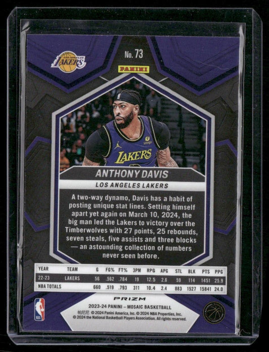 2023-24 Panini Mosaic #73 Anthony Davis Green