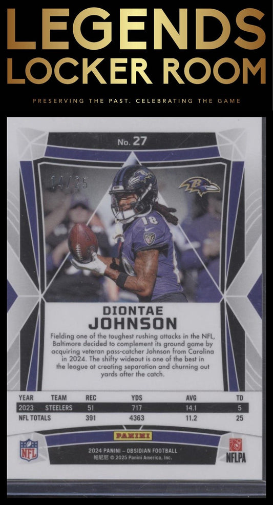 2024 Panini Obsidian Diontae Johnson Base Blue /25