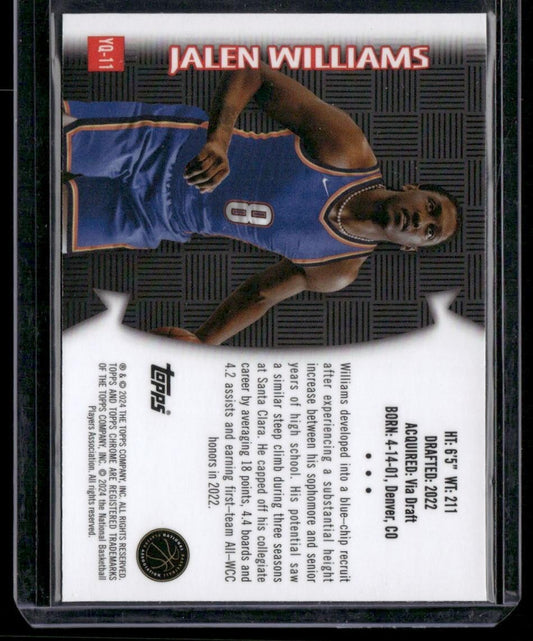 2023-24 Topps Chrome #YQ-11 Jalen Williams Youthquake