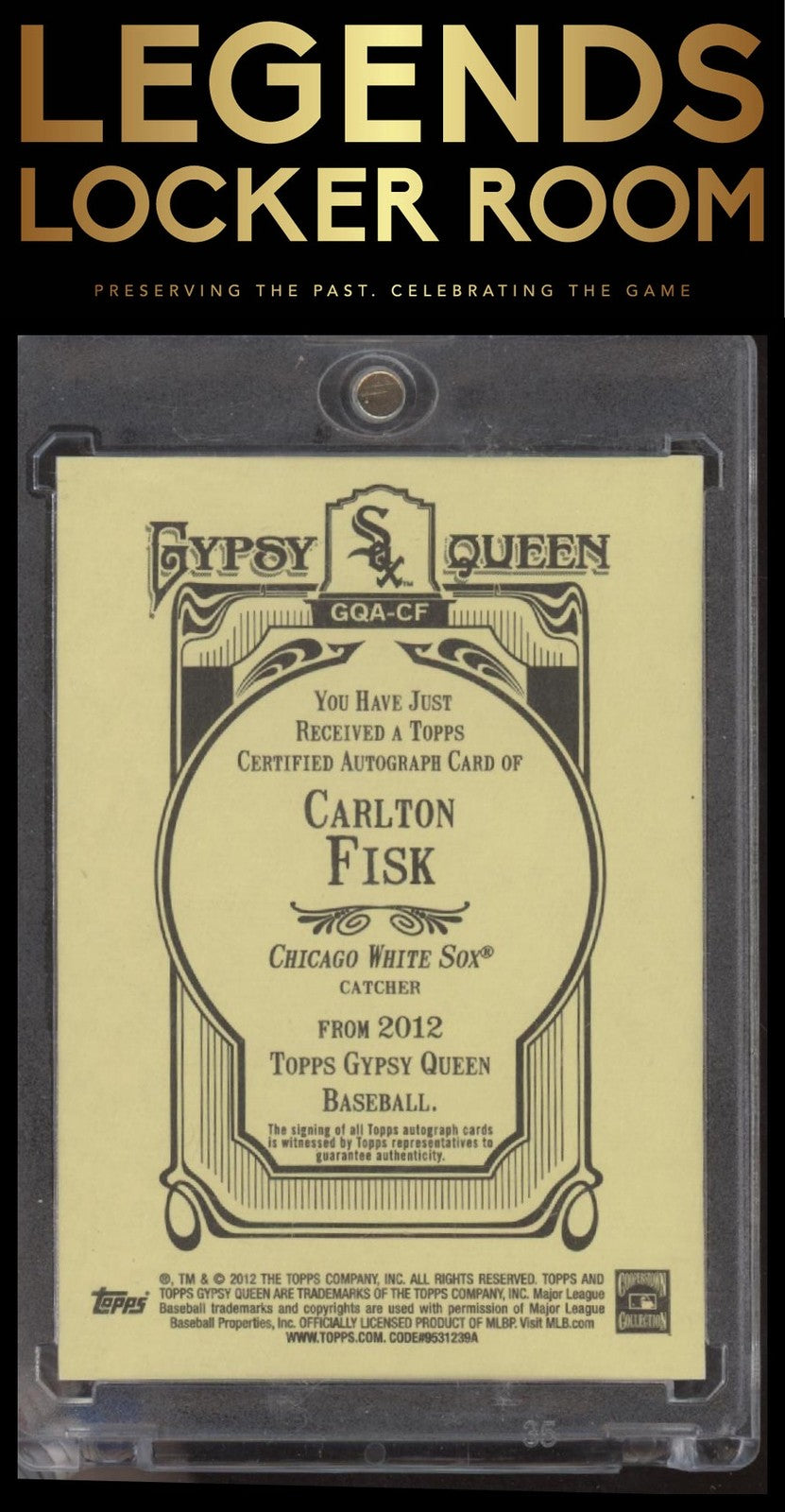 2012 Topps Gypsy Queen #GQA-CF Carlton Fisk Autographs