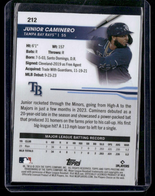 2024 Topps Pristine #212 Junior Caminero