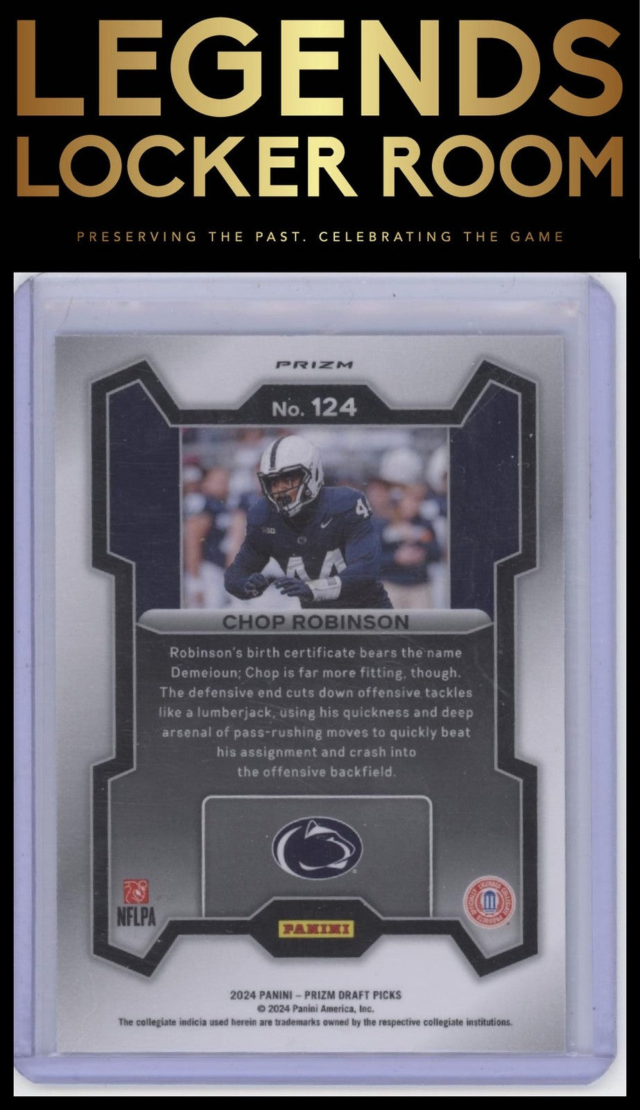 2024 Panini Prizm Draft Picks #124 Chop Robinson Silver