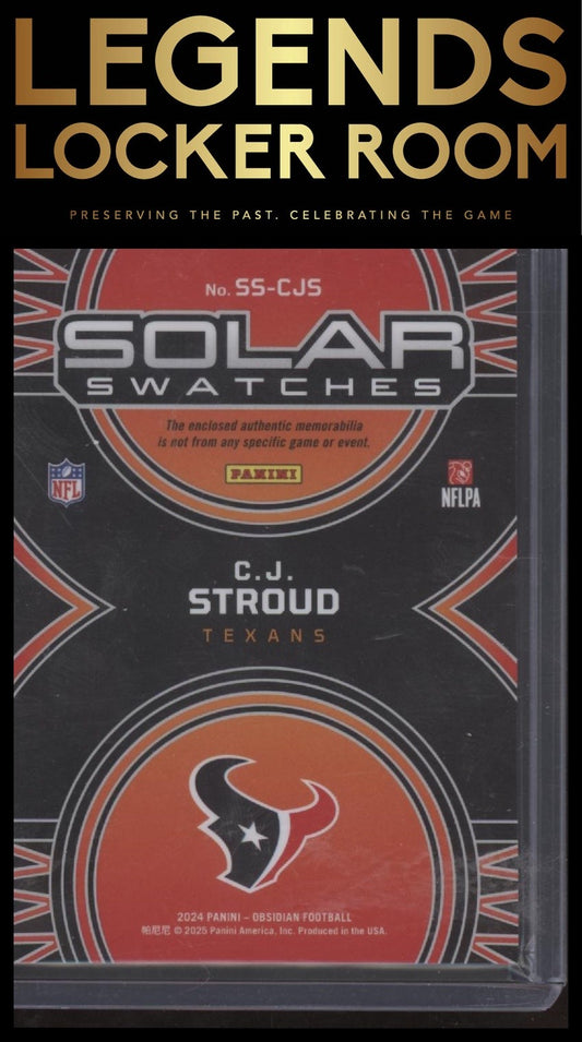 2024 Panini Obsidian - Solar Swatches #18 C.J. Stroud