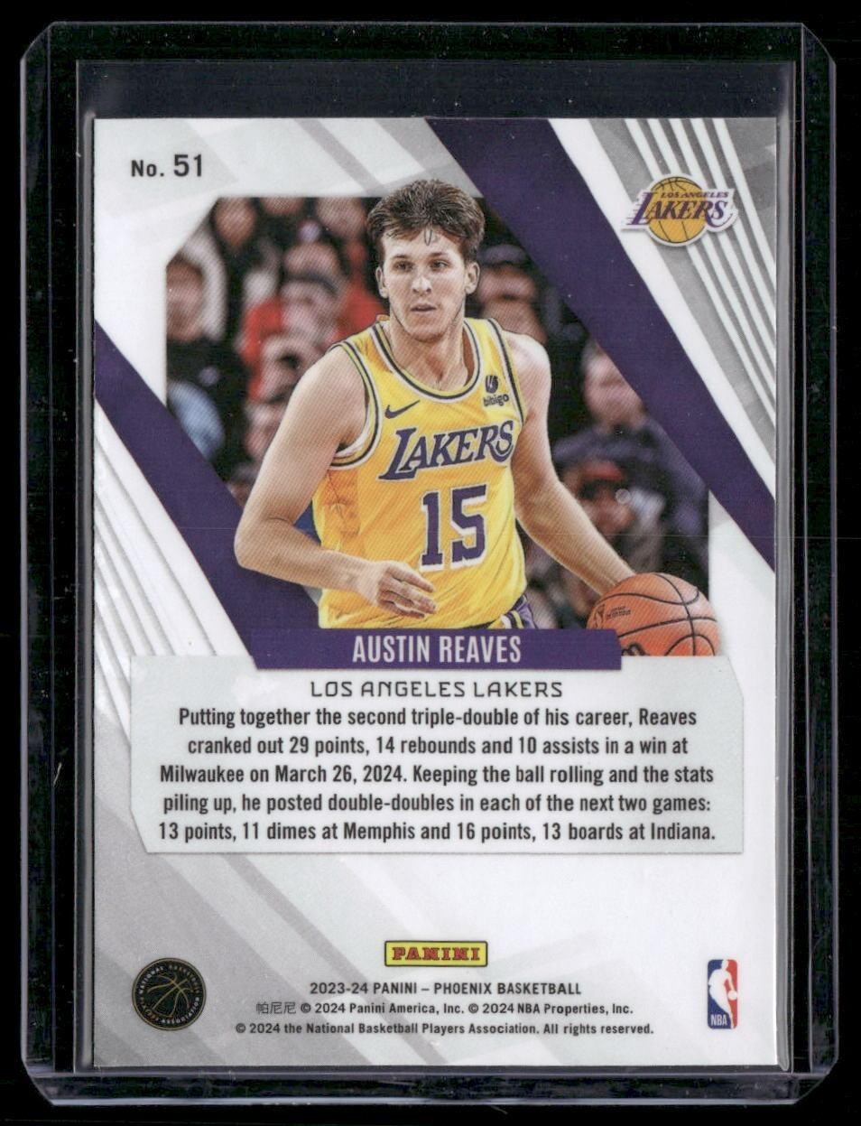 2023-24 Panini Phoenix #51 Austin Reaves