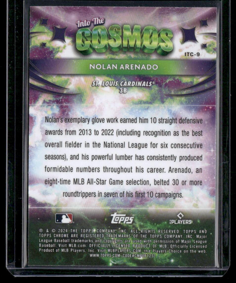 2024 Topps Chrome Cosmic #ITC-9 Nolan Arenado Into the Cosmos