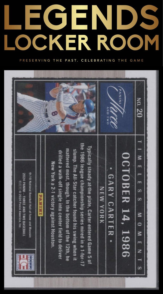 2024 Panini Three and Two #20 Gary Carter Timeless Moments #/99