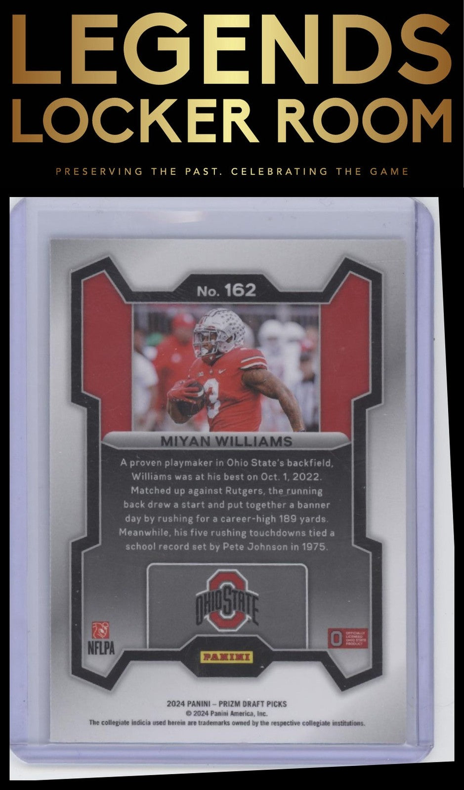2024 Panini Prizm Draft Picks #162 Miyan Williams