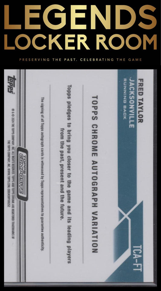 2023 Topps Composite Fred Taylor Topps Chrome Auto Gold Refractor #/50
