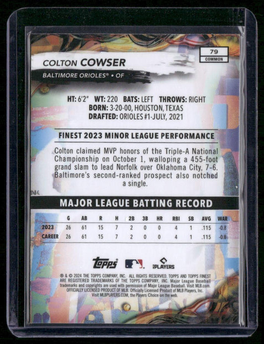 2024 Finest #79 Colton Cowser