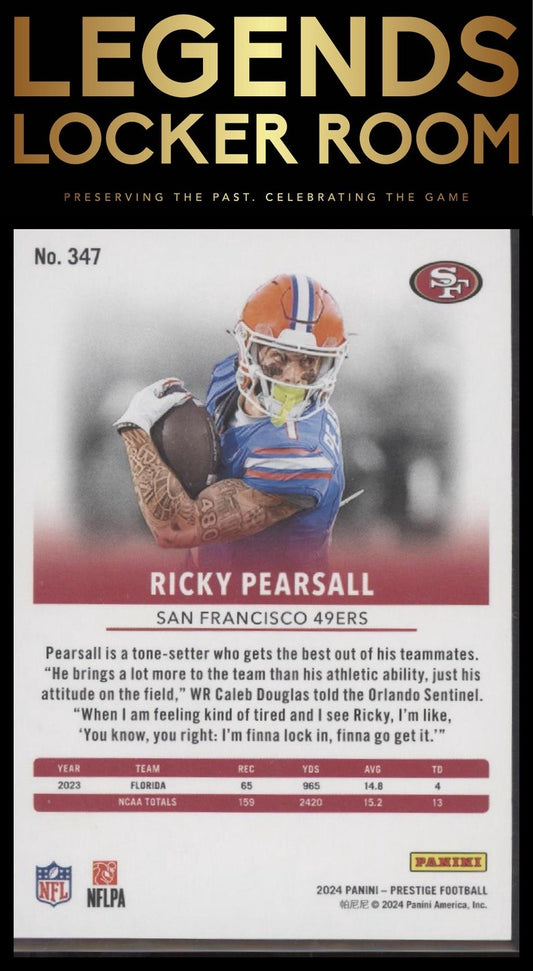 2024 Panini Prestige #347 Ricky Pearsall Red Xtra Points #/999
