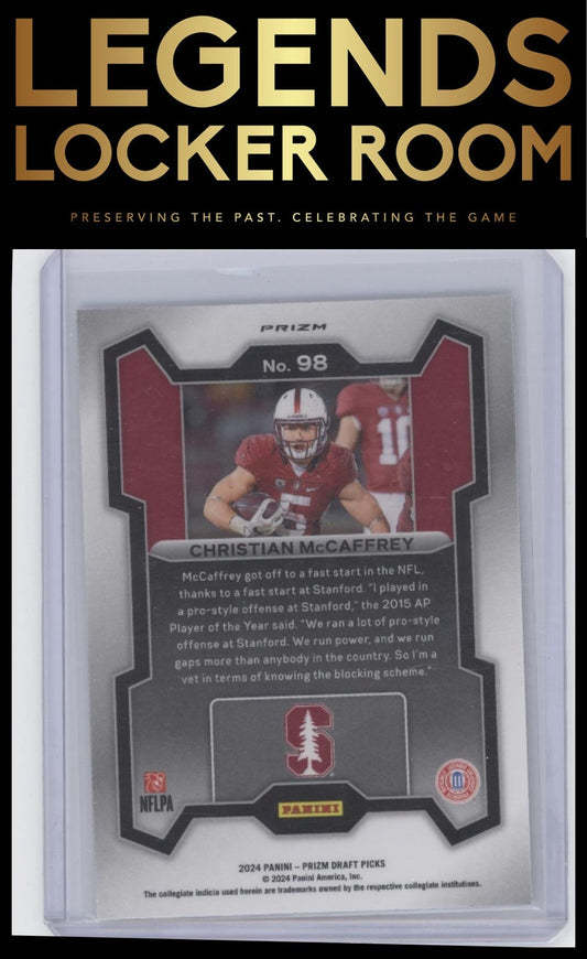 2024 Panini Prizm Draft Picks #98 Christian McCaffrey Silver