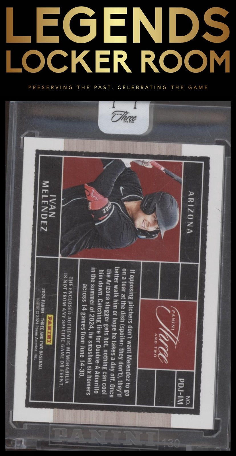 2024 Panini Three And Two Ivan Melendez Dual Patch /15 Arizona #PDJ-IM