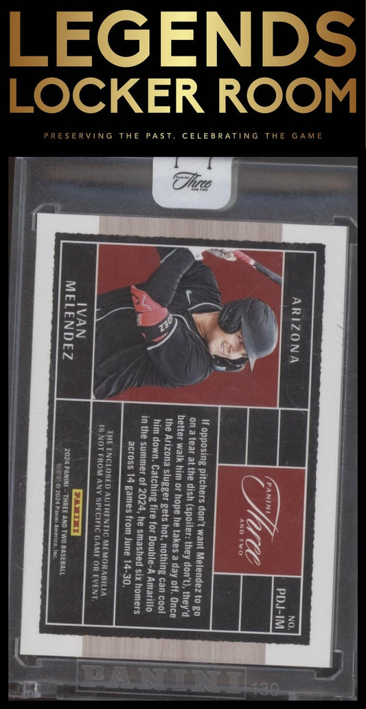 2024 Panini Three And Two Ivan Melendez Dual Patch /15 Arizona #PDJ-IM