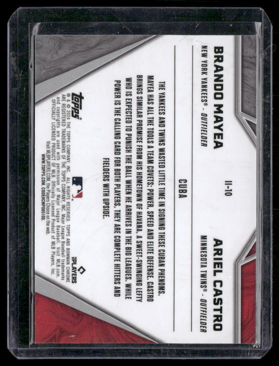 2024 Bowman Chrome #II-10 Ariel Castro / Brando Mayea International Impact