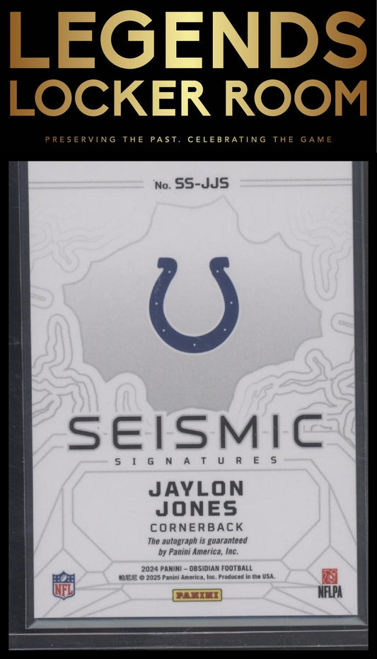 2024 Panini Obsidian - Seismic Signatures #SS-JJS Jaylon Jones