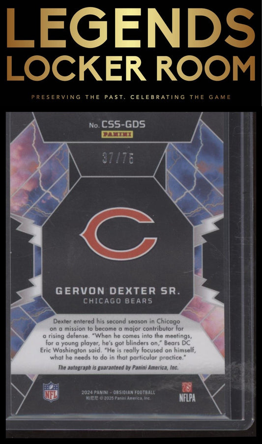 Panini Obsidian Gervon Dexter Sr Cosmic Storm Red /75