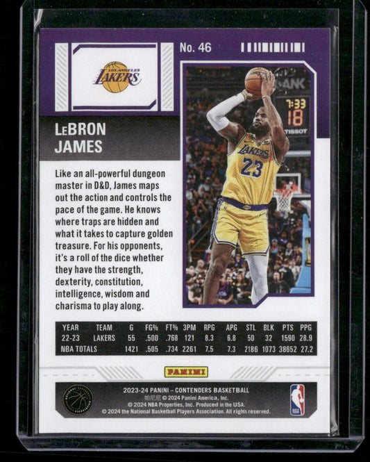 2023-24 Panini Contenders #46 LeBron James
