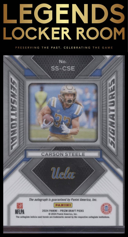 2024 Panini Prizm Draft Picks #SS-CSE Carson Steele Sensational Signatures