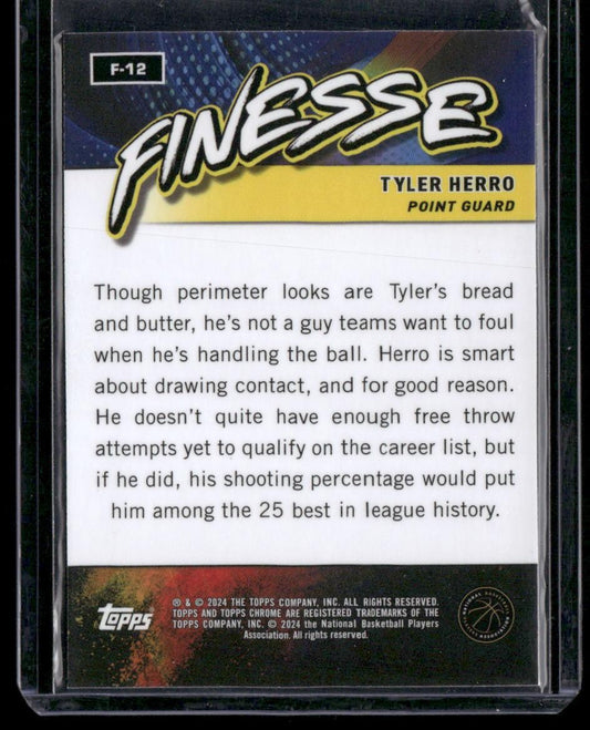 2023-24 Topps Chrome #F-12 Tyler Herro Finesse