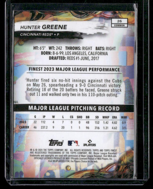 2024 Finest #26 Hunter Greene