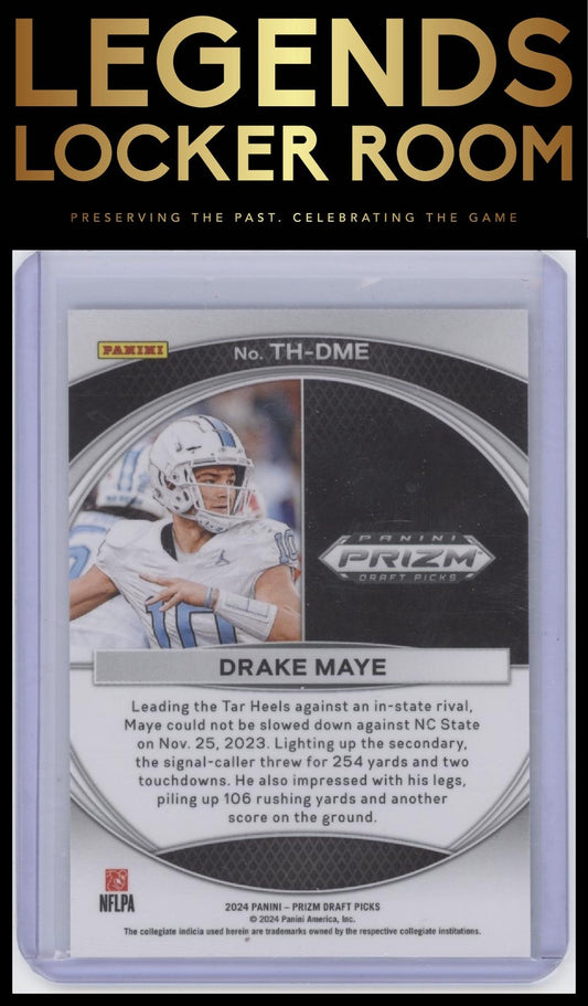 2024 Panini Prizm Draft Picks #TH-DME Drake Maye Trophy Hunting