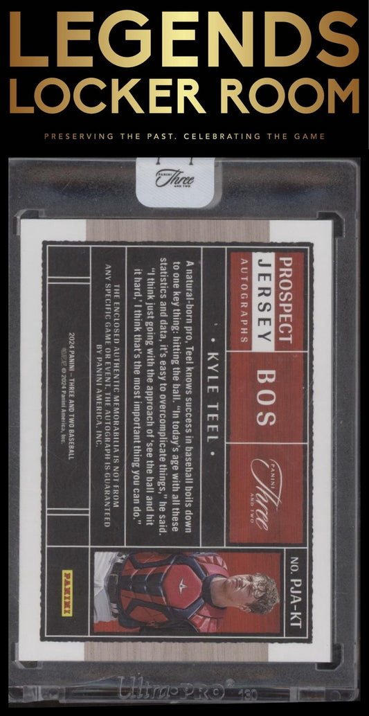 2024 Panini Three and Two Kyle Teel Auto Jersey Patch /99 #PJA-KT