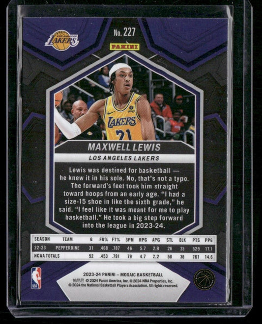 2023-24 Panini Mosaic #227 Maxwell Lewis