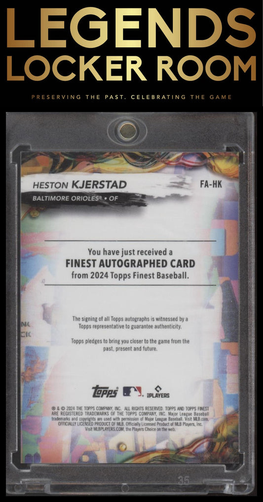 2024 Finest #FA-HKJ Heston Kjerstad Finest Autographs Purple Refractors #/125