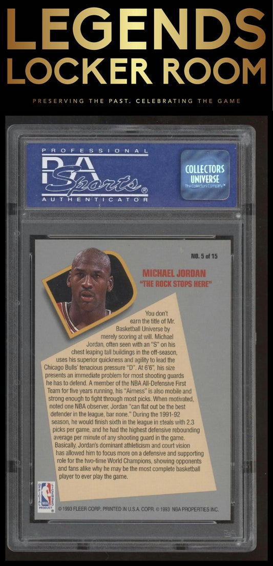 1992 Fleer Total D #5 Michael Jordan PSA 9